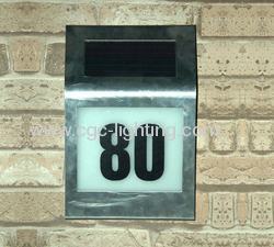 Stainless Steel Solar House Number Light?