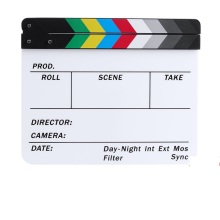 Selens Acrylic Film Directors Clapper Board 30x24cm for Movie Video TV
