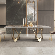 Light luxury sintered stone dining table