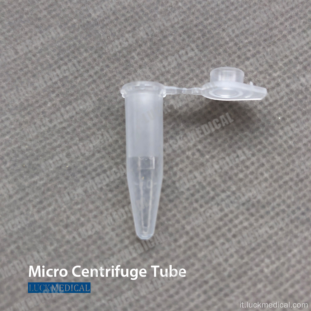 Tubo microcentrifuga in plastica usa e getta