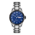 Etched Watch Dial Wristwatch With Diamond Bezel