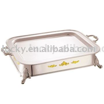 Silver Plated Oblong Plate with Stand