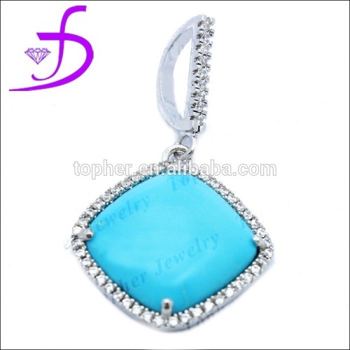 Sterling Silver with Turquoise Pendant, designer pendant silver jewellery wholesale pendant