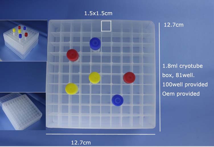 5ml plastic cryovial tube box