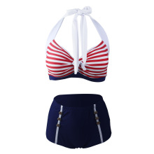 High quality bikini designers bathing suits stripe 2-piece set of bathing suits for women