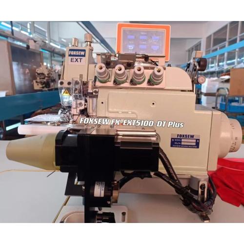 Automatic Rib Knit Collar Attaching Overlock Sewing Machine