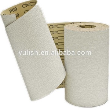 white dry sanding paper roll