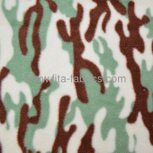 Polyester Military/army Desert Camouflage Printed Polar Fleece Fabric 