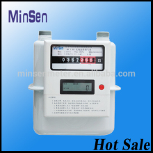 Wireless remote reading gas meter with valve