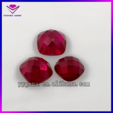Checkerboard cut dark red ruby industrial synthetic ruby stone prices per carat gemstone ruby