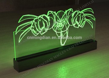 Acrylic sign with RGB color lighting ,Acrylic RGB laser engraved sign ,acrylic RGB color sign with remote control ,