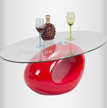 glass coffee tables/animal glass coffee table/oval shape glass table