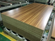 18mm walnut wood color melamine laminated particle board