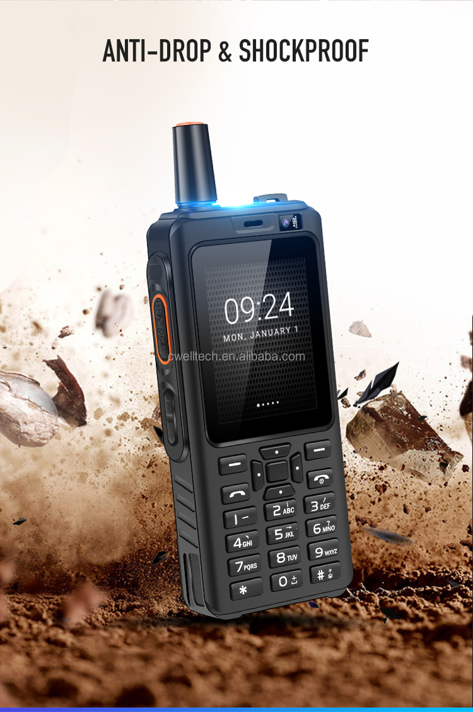 Alps F40 2.4 Inch Touch Screen 4G Signal Booster Zello Android Walkie Talkie Phone