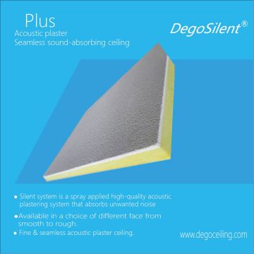 Seamless acoustic high-quality acoustic plastering system