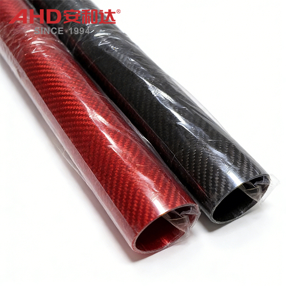Tubo de fibra de carbono CFRP vermelho preto CFRP carbon fiber tube red black