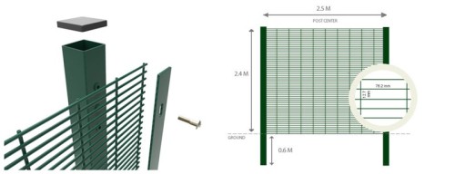 Welded  Metal 358 High Security Fence