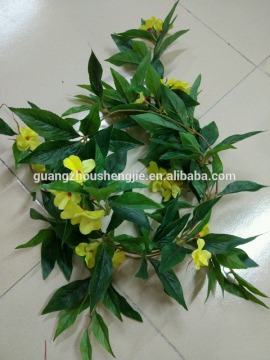 Silk print leaf rattan /oranmental foliage plant leaf/ grass hanging rattan