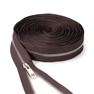 Unique Polished Teeth Metal Handbag Zipper