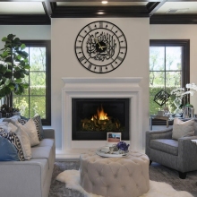 Silent Black Arabic Calligraphy Islamic Metal Wall Clock with Shahada and Roman Numerals