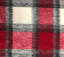 Check Pattern Wool Blended Wool Tartan Fabric Red