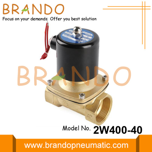 2W400-40 1.5 İnç Pirinç Su Solenoid Valfı 24V