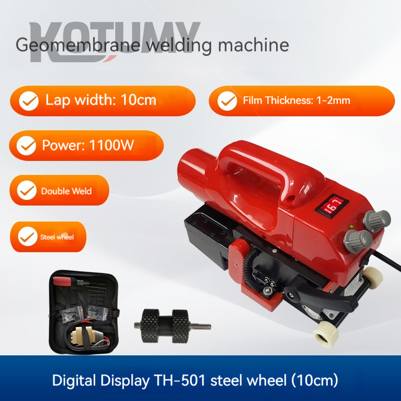 Digital Display Hot Wedge Welder Geomembrane Welder HDPE Sheet Plastic Pond Liner PVC Repairing Welding Machine