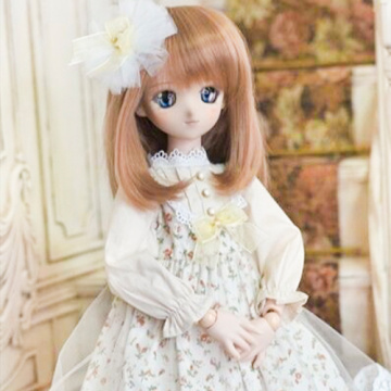 BJD Beige Dress Hairpiece Suit for SD/DD/MSD Size