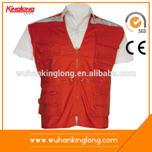 100%cotton 190gsm safety worker vest