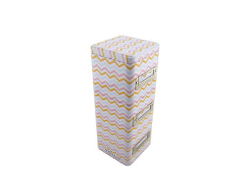 stackable tea tin, stackable tin caddy, stackable tin box