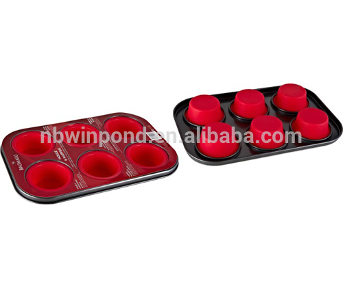 Red rose cookie silicone muffin pan, chocolate silicone muffin pan