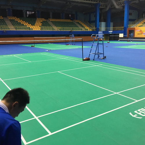 PVC badminton floor with BWF certificate