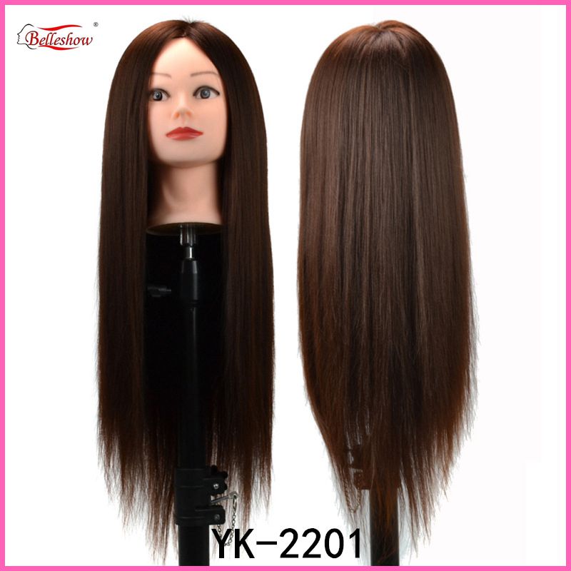 Hot sell wholesale cheap light purple corn whisker wig model head synthetic wig head model Make-up head model