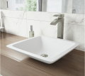 Lavabo da appoggio WB005 in solido bianco opaco-585x340x120mm