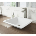 Counter top wash basin WB005 of solid surface-matte white-585x340x120mm