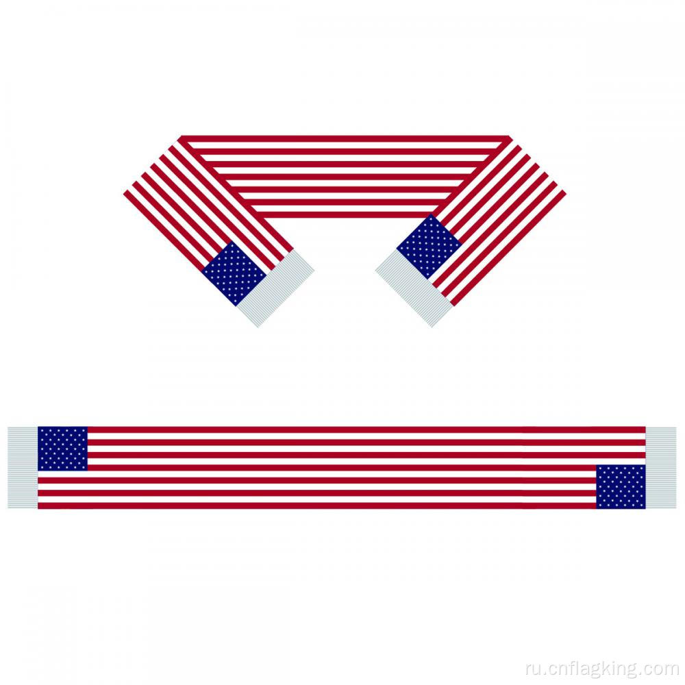 Шарф с флагом Соединенных Штатов, шарф для футбольной команды, шарф для футбольных фанатов, 15 * 150 см