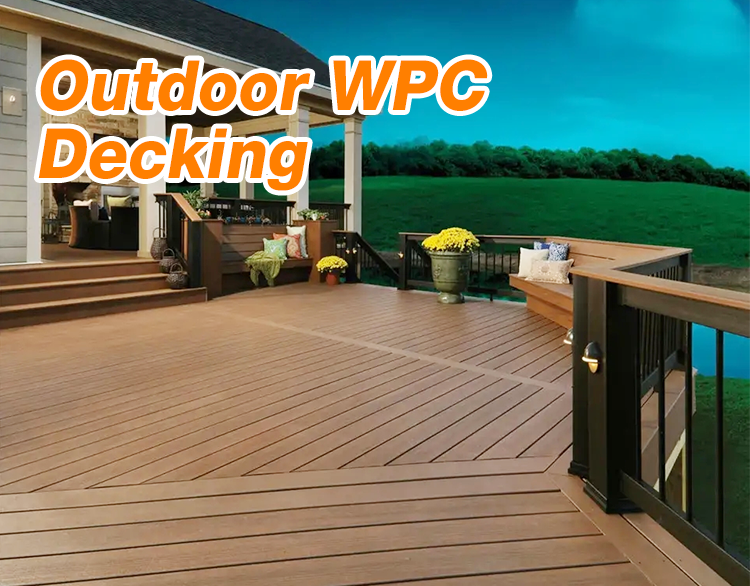 دعم اختيار المواد الممتازة التخصيص الخارجي WPC Wall Panel WPC Decking خارج الديكور المنزل
