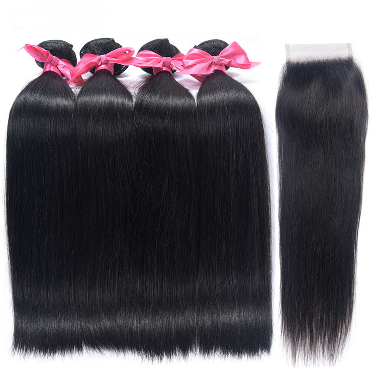 Usexy Hair Vendors Cuticle Aligned Virgin Hair Malaysian Hair 3 Bundles with Lace Closure