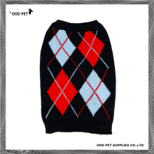 Classical Pet Clothes Argyle Dog Sweaters in Black