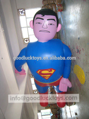 2016Full printing inflatable superman helium PVC,Inflatable colorful SUPERMAN balloon