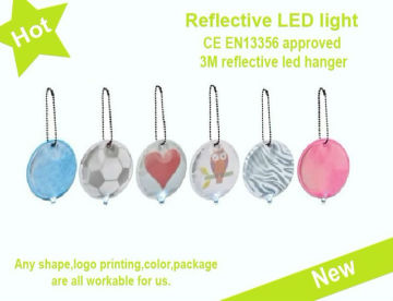 Reflective led light,CE EN13356 reflective hanger.