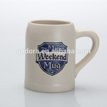 Ceramic Beer Mug With Decal Printing,High Quality Beer Mugs wholesale,Stoneware Beer Mugs
