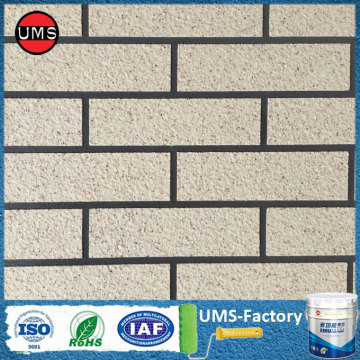 Faux best brick wall with paint effect