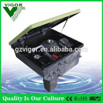 Fiberglass underground swimming pool integrative filter for filtration system