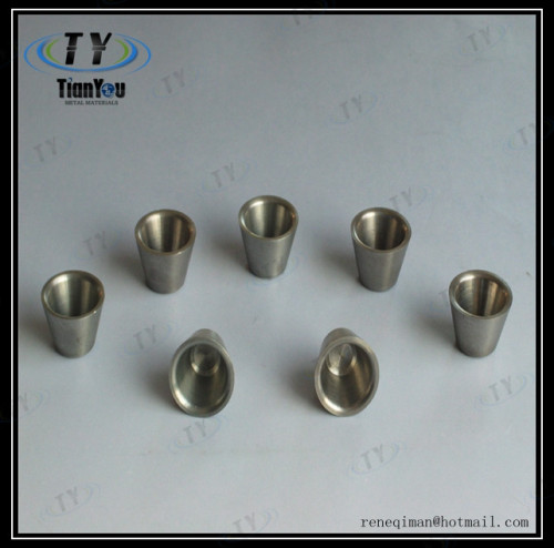 99.95% Pure Wolfram Tungsten Crucibles untuk Sintered