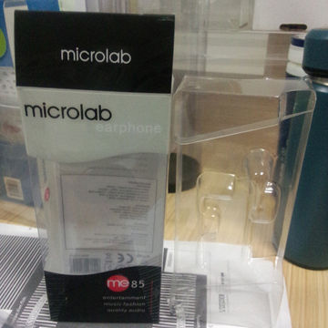 Customized fold-able plastic box with blister tray