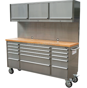 72 inch stainless steel high end us general roller cabinet/us general tool box on wheels
