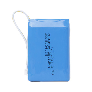 High Quality 1376200 3.7V 7600mAh 1S2P Lipo Battery