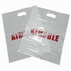 Plastic patch handle carrier bag punch hole shopping bag wholesale