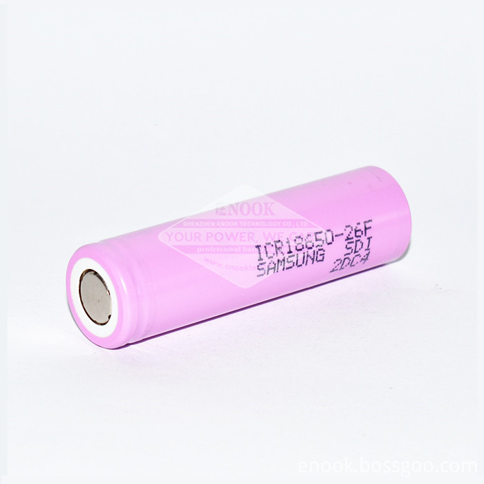 Samsung 26F 2600mah Lithium 18650 Rechargeable Battery